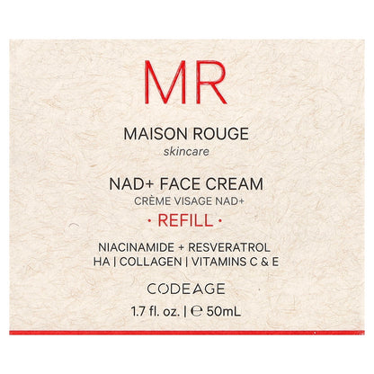 Codeage, Maison Rouge, NAD+ Face Cream, Refill, 1.7 fl oz (50 ml)