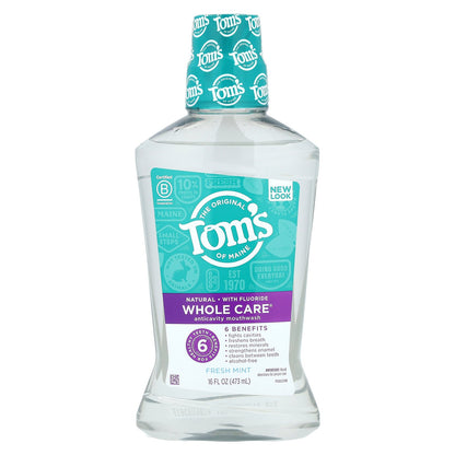 Tom's of Maine, Whole Care®, Anticavity Mouthwash, Fresh Mint, 16 fl oz (473 ml)