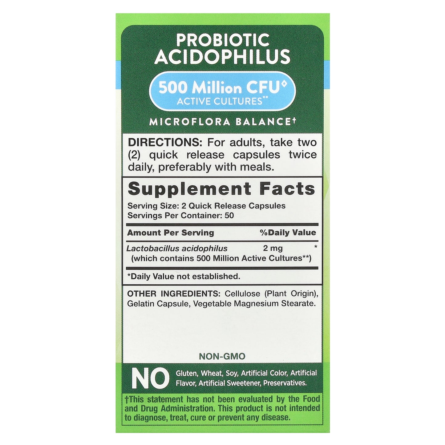 Nature's Truth, Probiotic Acidophilus, 100 Quick Release Capsules (1 mg per Capsule)
