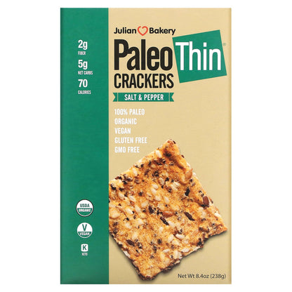 Julian Bakery, Paleo Thin® Crackers, Salt & Pepper, 8.4 oz (238 g)