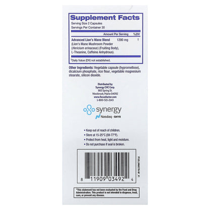 Focus Factor, Lion's Mane Plus, 60 Veggie Caps