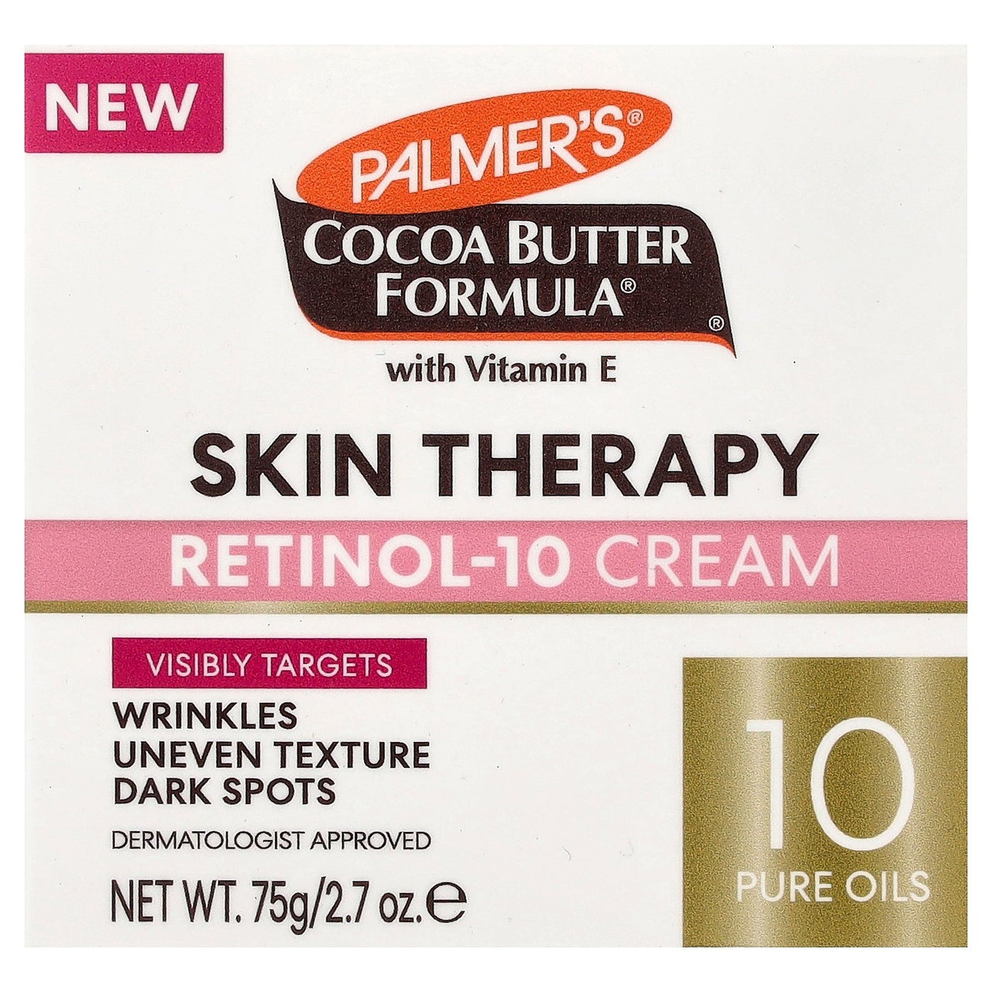 Palmer's, Cocoa Butter Formula® with Vitamin E, Skin Therapy, Retinol-10 Cream, 2.7 oz (75 g)