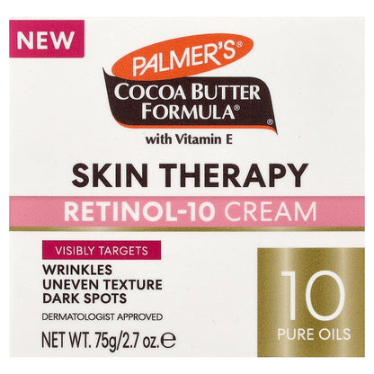 Palmer's, Cocoa Butter Formula® with Vitamin E, Skin Therapy, Retinol-10 Cream, 2.7 oz (75 g)