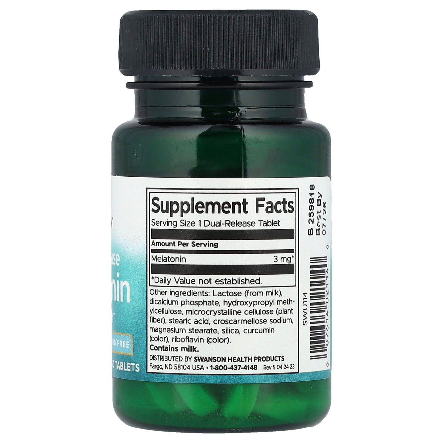 Swanson, Melatonin, Dual-Release, 3 mg, 60 Tablets