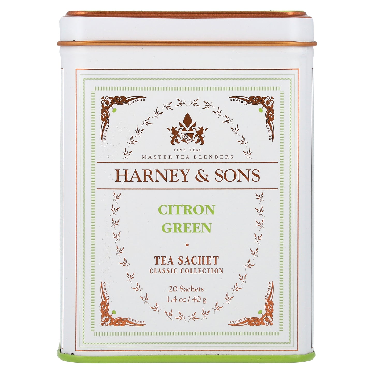 Harney & Sons, Classic Collection, Citron Green Tea, 20 Sachets, 1.4 oz (40 g)