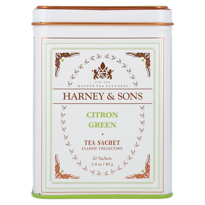 Harney & Sons, Classic Collection, Citron Green Tea, 20 Sachets, 1.4 oz (40 g)