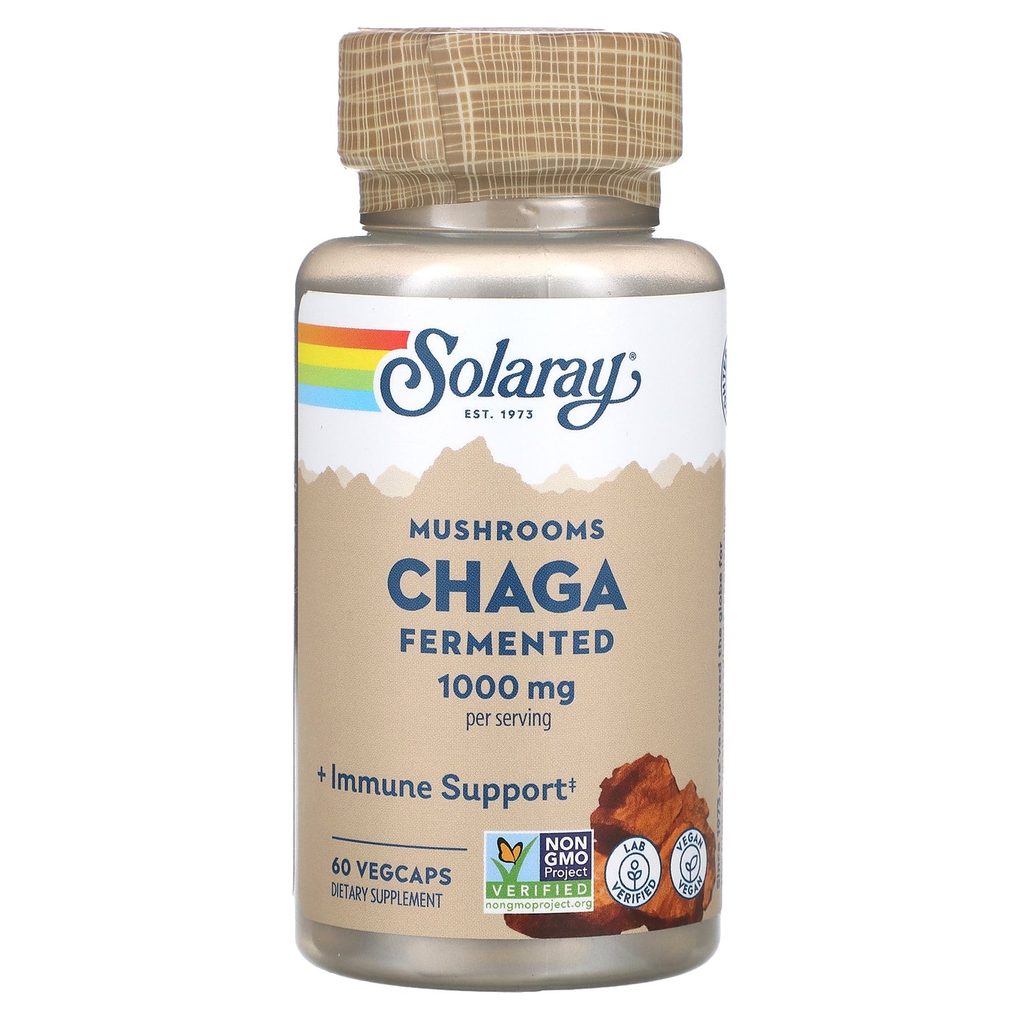 Solaray, Fermented Chaga Mushrooms, 60 VegCaps (500 mg per Capsule)