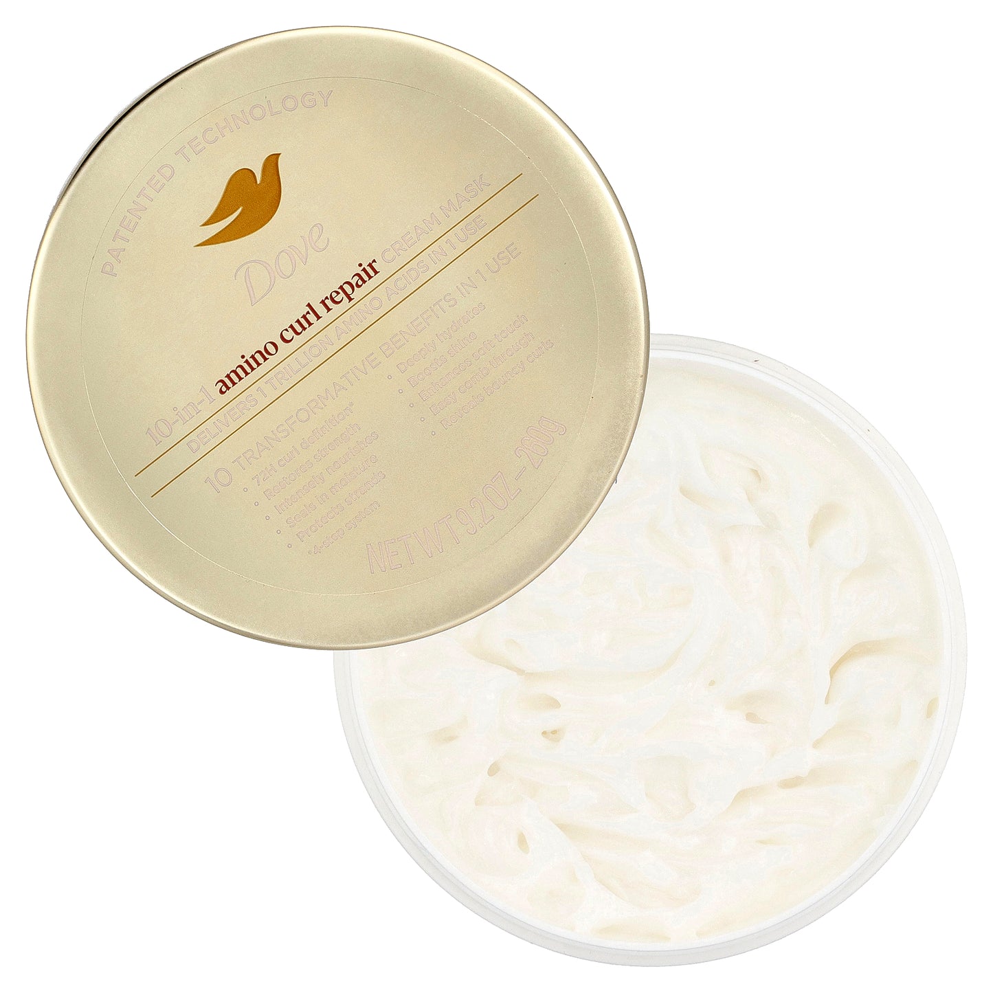 Dove, Amino Curl Repair, 10 in 1 Cream Mask, 9.2 oz (260 g)