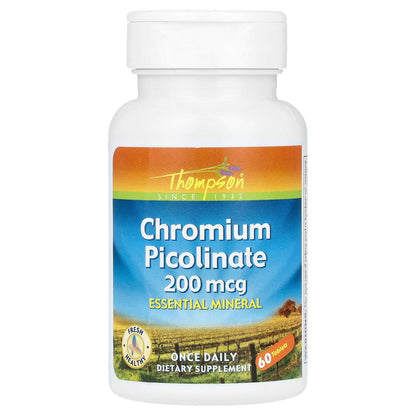 Thompson, Chromium Picolinate, 200 mcg, 60 Tablets