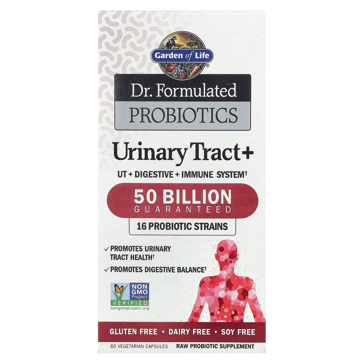 Garden of Life, Dr. Formulated Probiotics, Urinary Tract+, 50 Billion, 60 Vegetarian Capsules