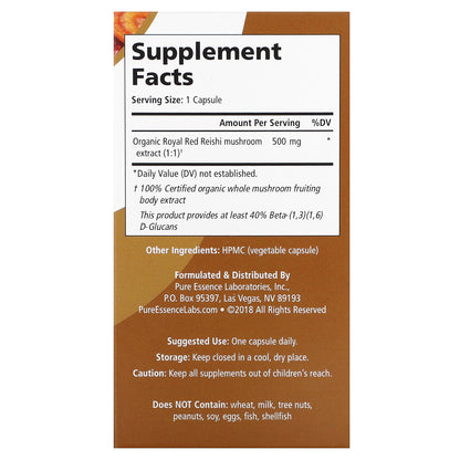 Pure Essence, My Pure, Reishi, 500 mg, 60 Vegi-Caps