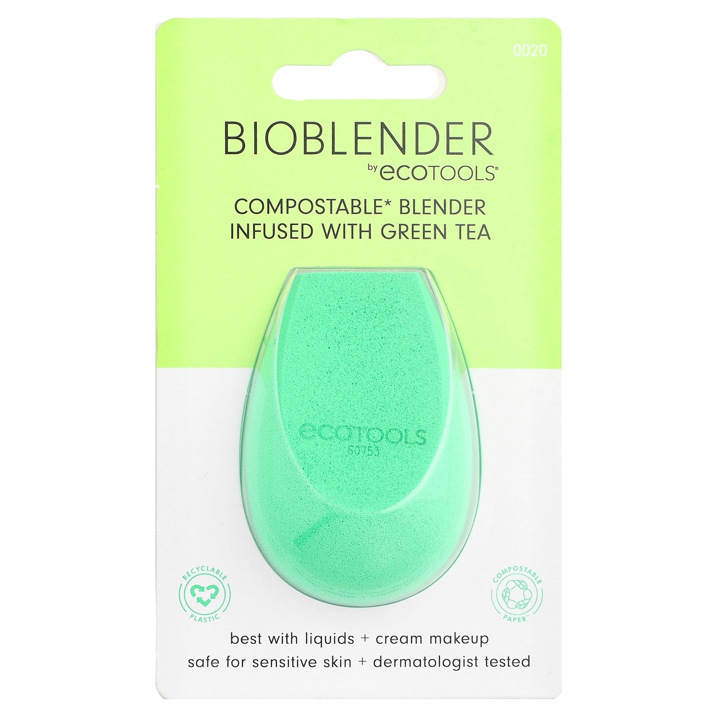 EcoTools, Bioblender, Compostable Blender Infused With Green Tea , 1 Sponge