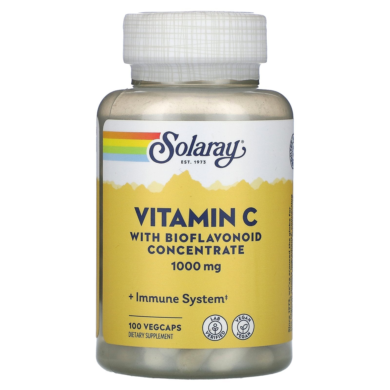 Solaray, Vitamin C with Bioflavonoid Concentrate, 1,000 mg, 100 VegCaps