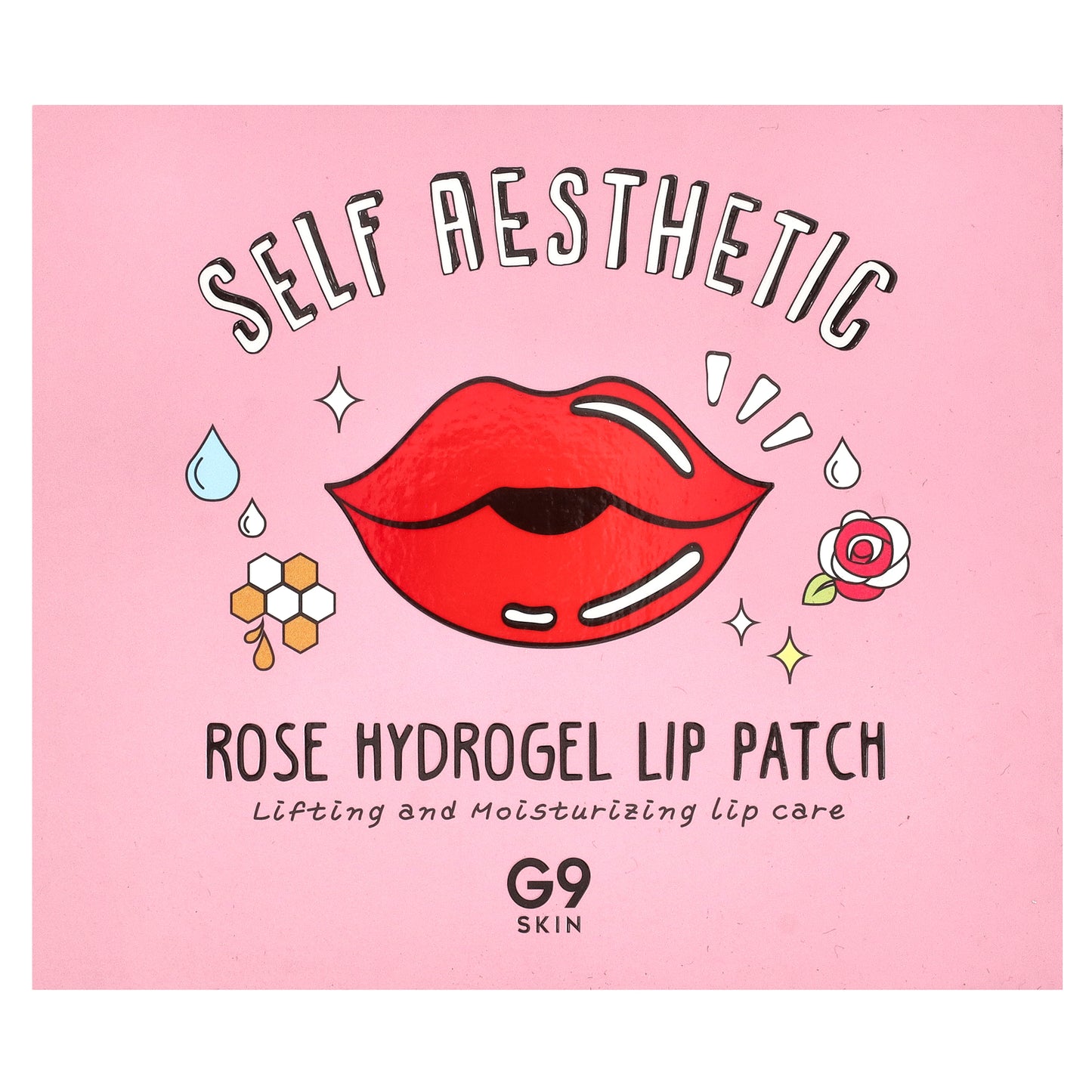 G9skin, Self Aesthetic, Rose Hydrogel Lip Patch, 5 Patches, 0.1 oz (3 g) Each