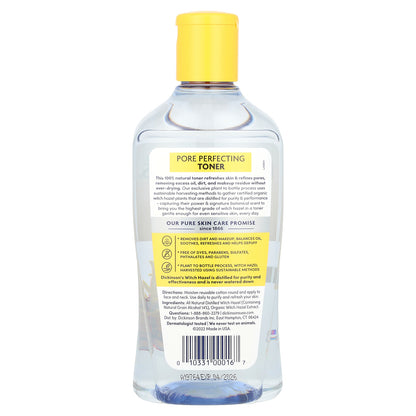 Dickinson Brands, Original Witch Hazel, Pore Perfecting Toner, Fragrance Free, 16 fl oz (473 ml)