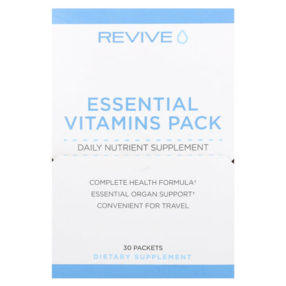 Revive, Essential Vitamins Pack, 30 Packets