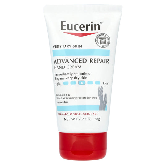 Eucerin, Advanced Repair Hand Cream, Fragrance Free, 2.7 oz (78 g)