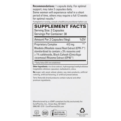 Terry Naturally, Menopause Relief Plus, 60 Capsules