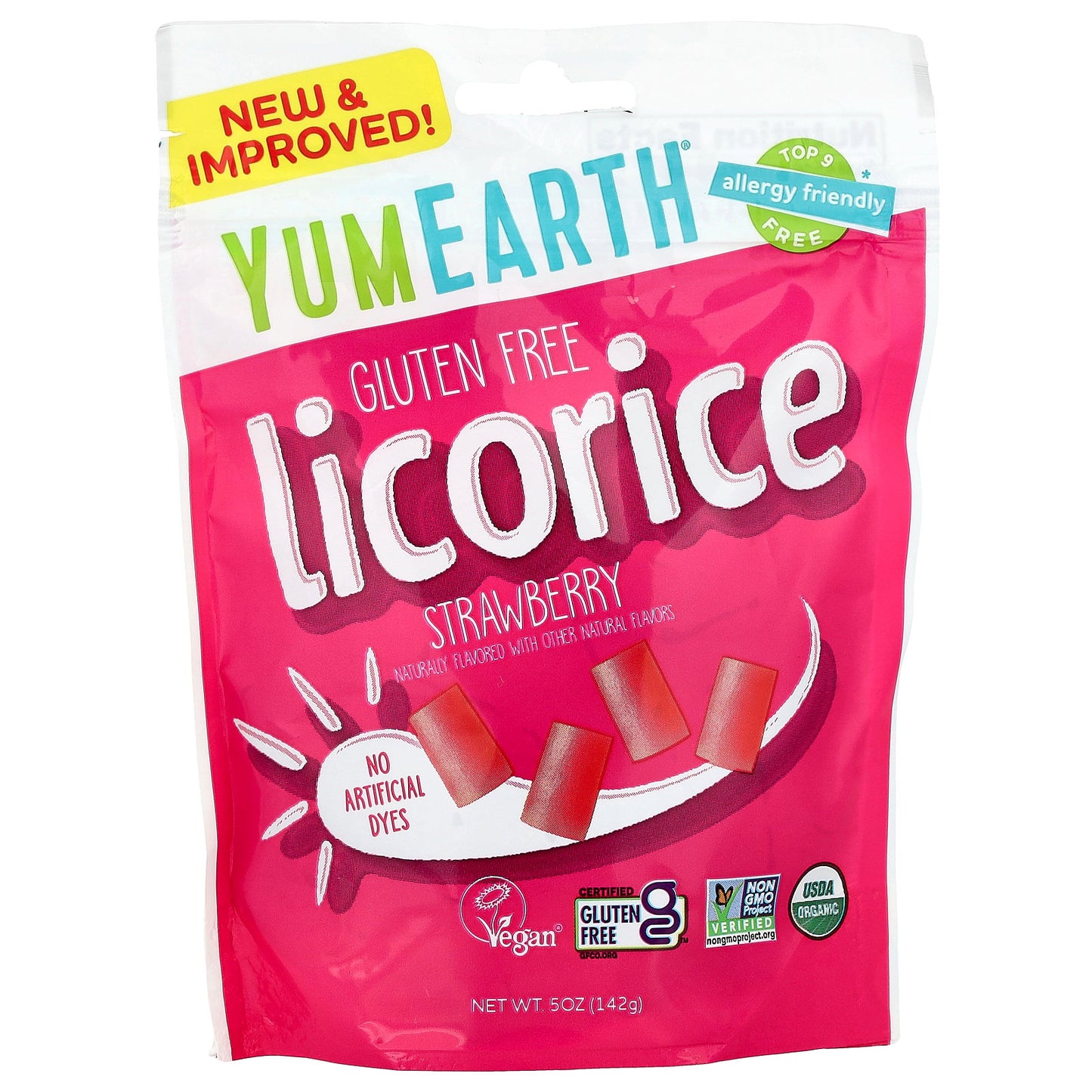 YumEarth, Gluten Free Licorice, Strawberry, 5 oz (142 g)