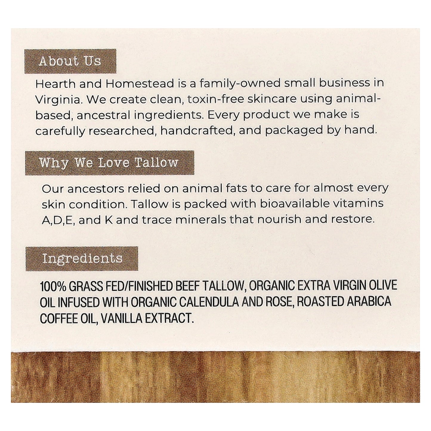 Hearth and Homestead, Whipped Tallow Balm, Coffee Vanilla, 1.3 oz (37 g)