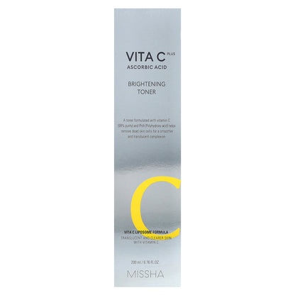 Missha, Vita C Plus Ascorbic Acid, Brightening Toner, 6.76 fl oz (200 ml)