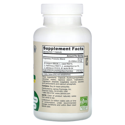 Jarrow Formulas, Vegan Jarro-Dophilus® Plus FOS, 300 Veggie Capsules
