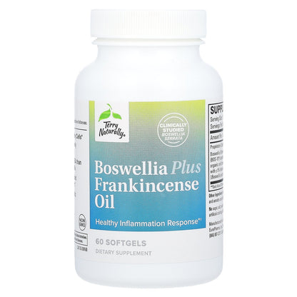Terry Naturally, Boswellia Plus Frankincense Oil, 60 Softgels
