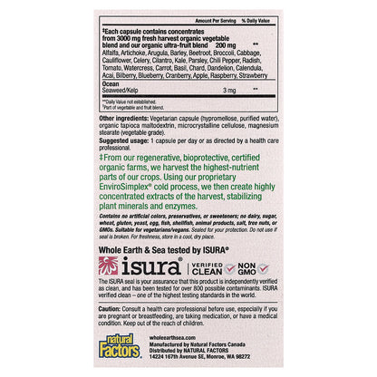 Natural Factors, Whole Earth & Sea®, Women's 50+ Multi, 60 Vegetarian Capsules