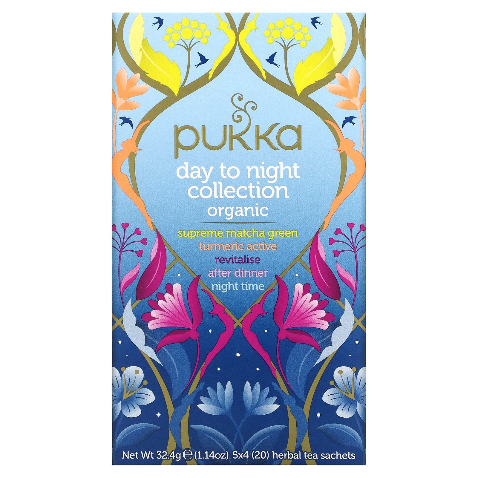 Pukka Herbs, Organic Herbal Tea, Day to Night Collection, 20 Sachets, 1.14 oz (32.4 g)