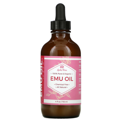 Leven Rose, 100% Pure & Organic Emu Oil, 4 fl oz (118 ml)