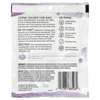 Aura Cacia, Foam Bath, Calming Lavender, 2.5 oz (70.9 g)