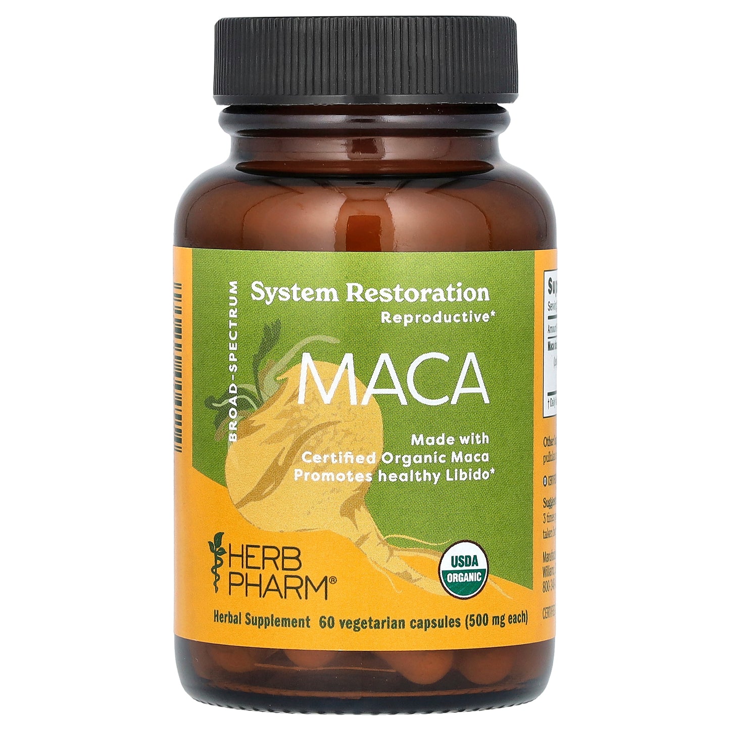 Herb Pharm, Maca, 500 mg, 60 Vegetarian Capsules