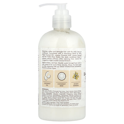 SheaMoisture, 100% Virgin Coconut Oil, Daily Hydration Conditioner, All Hair Types, 13 fl oz (384 ml)