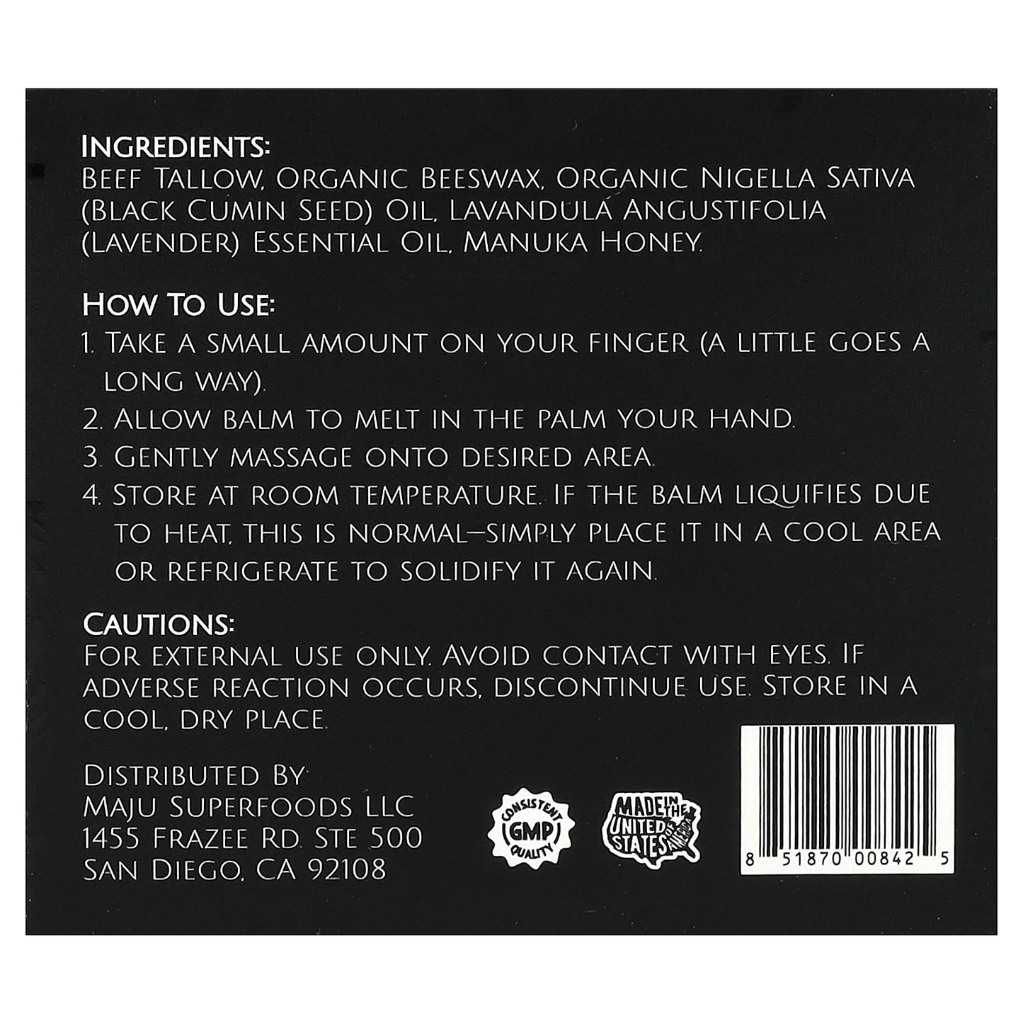 Maju Superfoods, Tallow Honey Balm, Evening Lavender, 2 fl oz (59.15 ml)