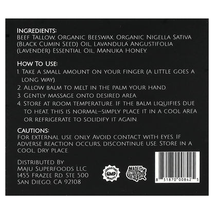 Maju Superfoods, Tallow Honey Balm, Evening Lavender, 2 fl oz (59.15 ml)