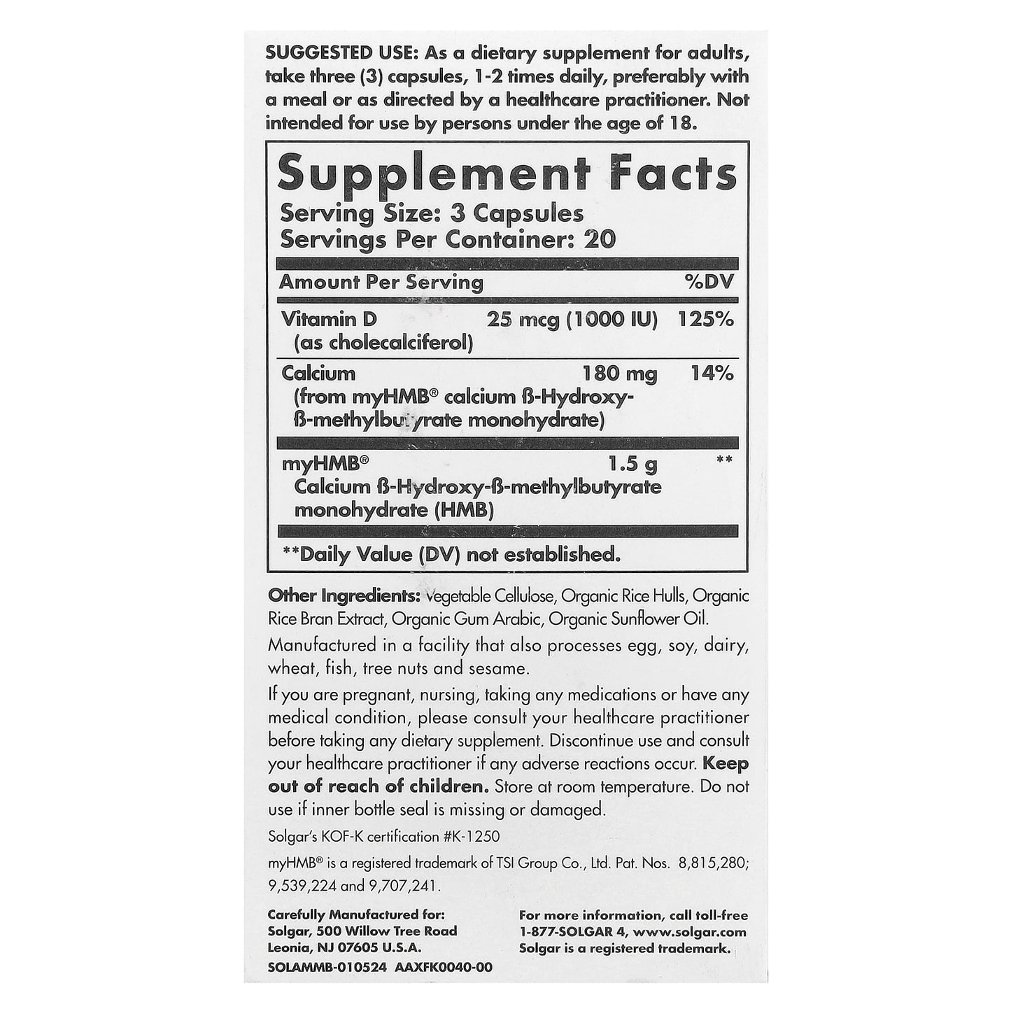 Solgar, Age-Defying Nutrition, Muscle Maintenance, 60 Capsules