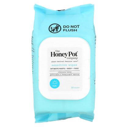 The Honey Pot Company, Sensitive Wipes, 30 Count