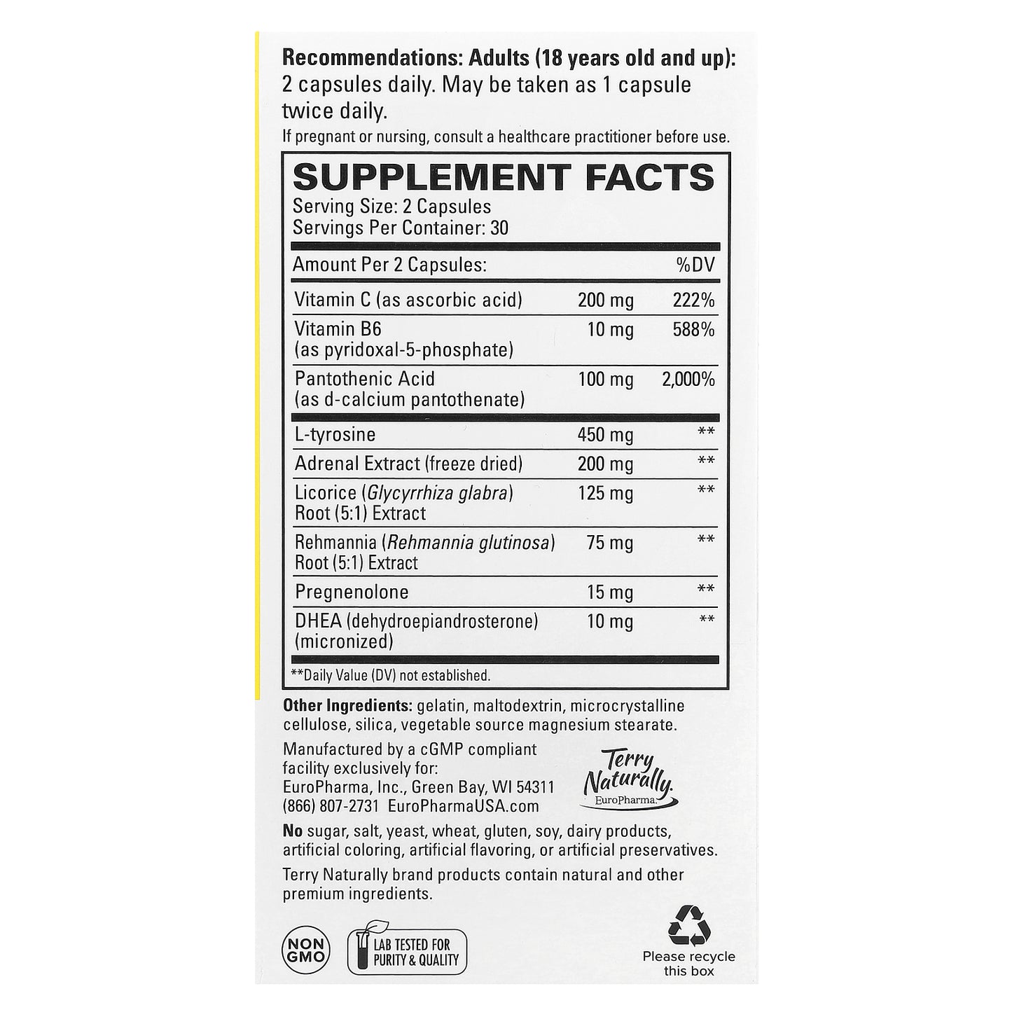 Terry Naturally, Adrenaplex®, 60 Capsules