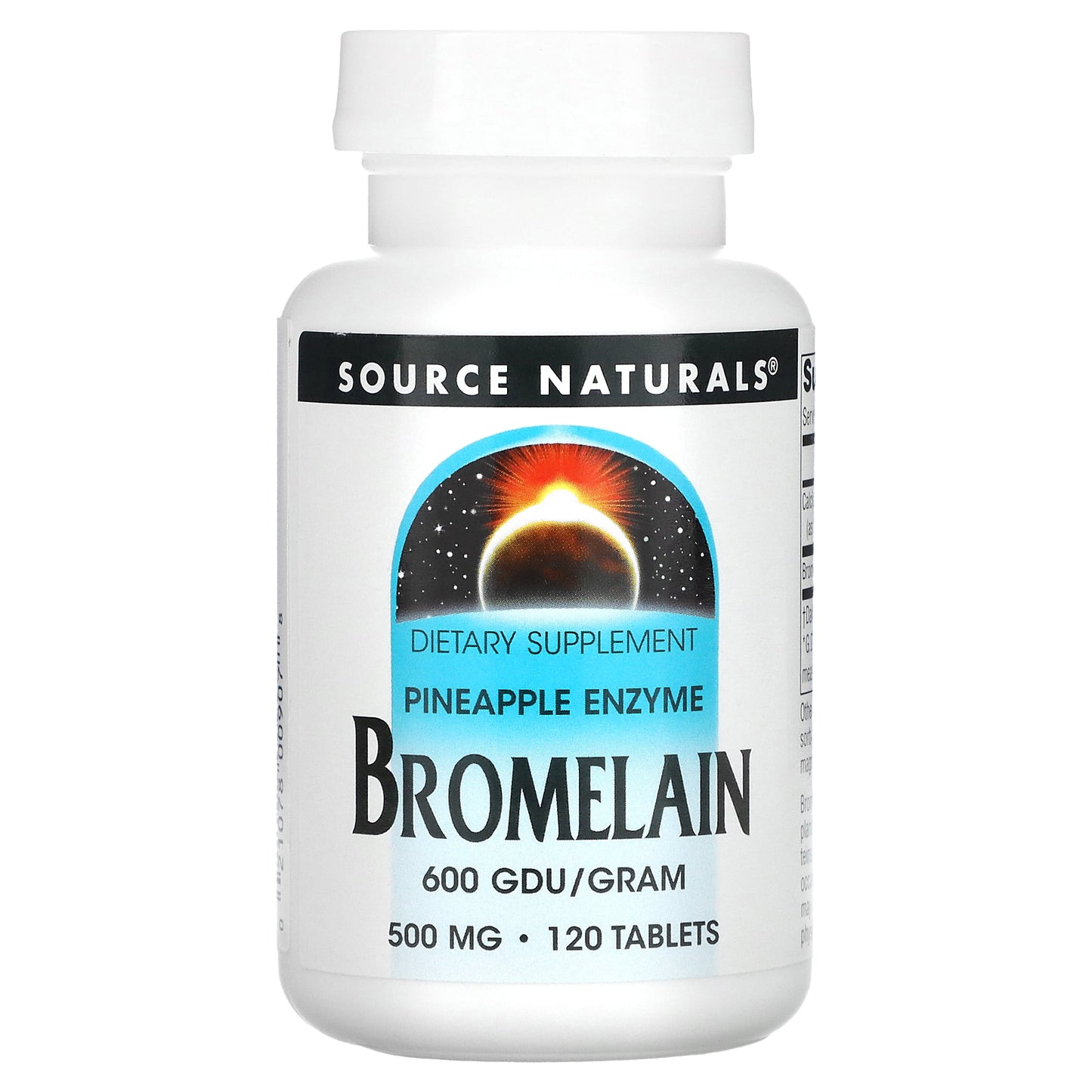 Source Naturals, Bromelain 600 GDU/g, 500 mg, 120 Tablets