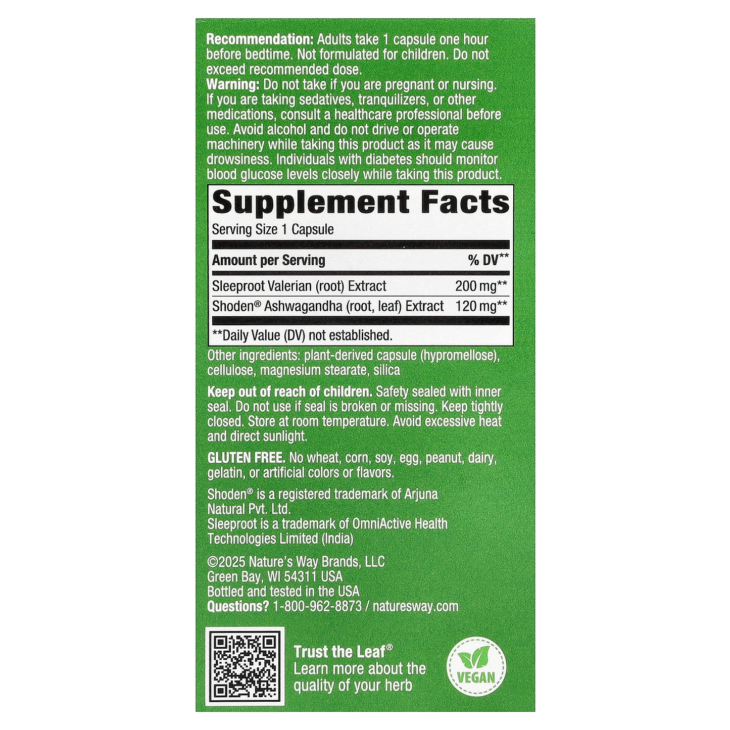 Nature's Way, Rest & Restore, Melatonin Free, 30 Capsules