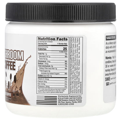 EVLution Nutrition, Mushroom Coffee, Iced Coffee, 4.2 oz (120 g)