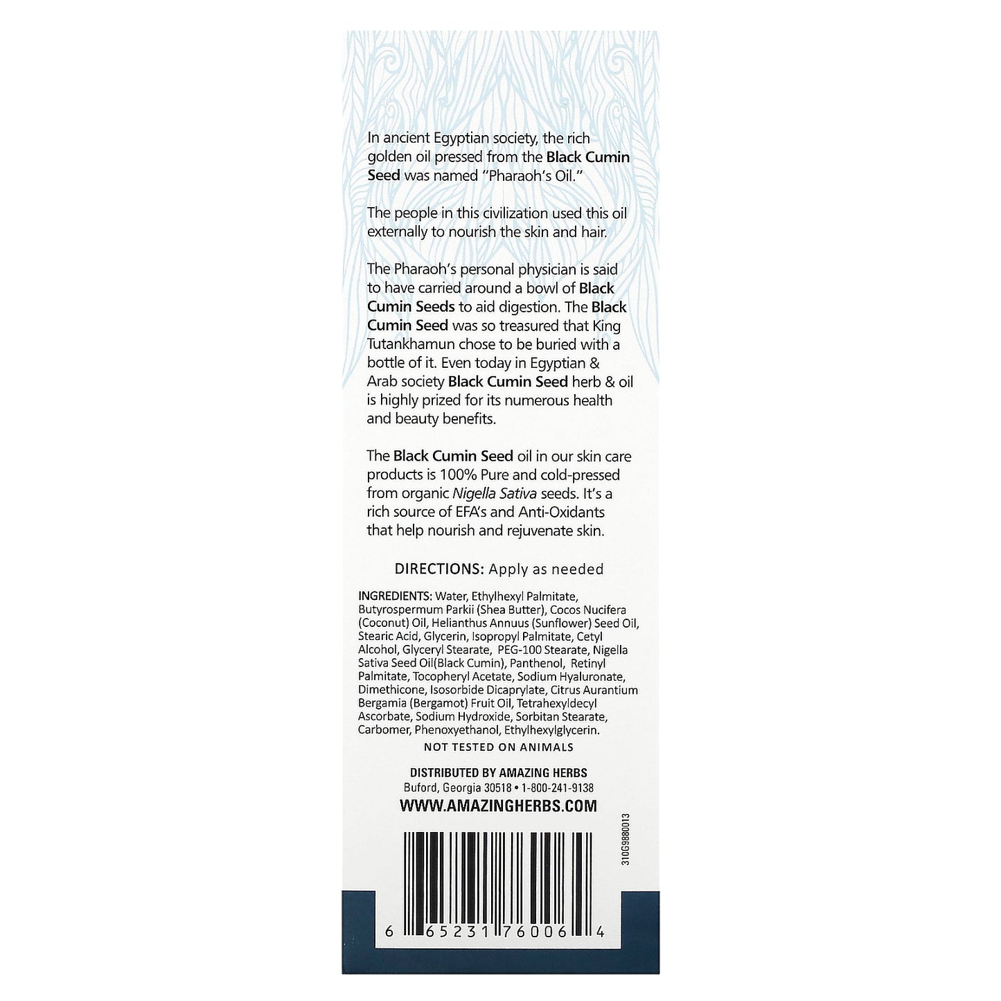 Amazing Herbs, Black Seed Miracle Skin Repair™ Cream, 6 fl oz (177 ml)