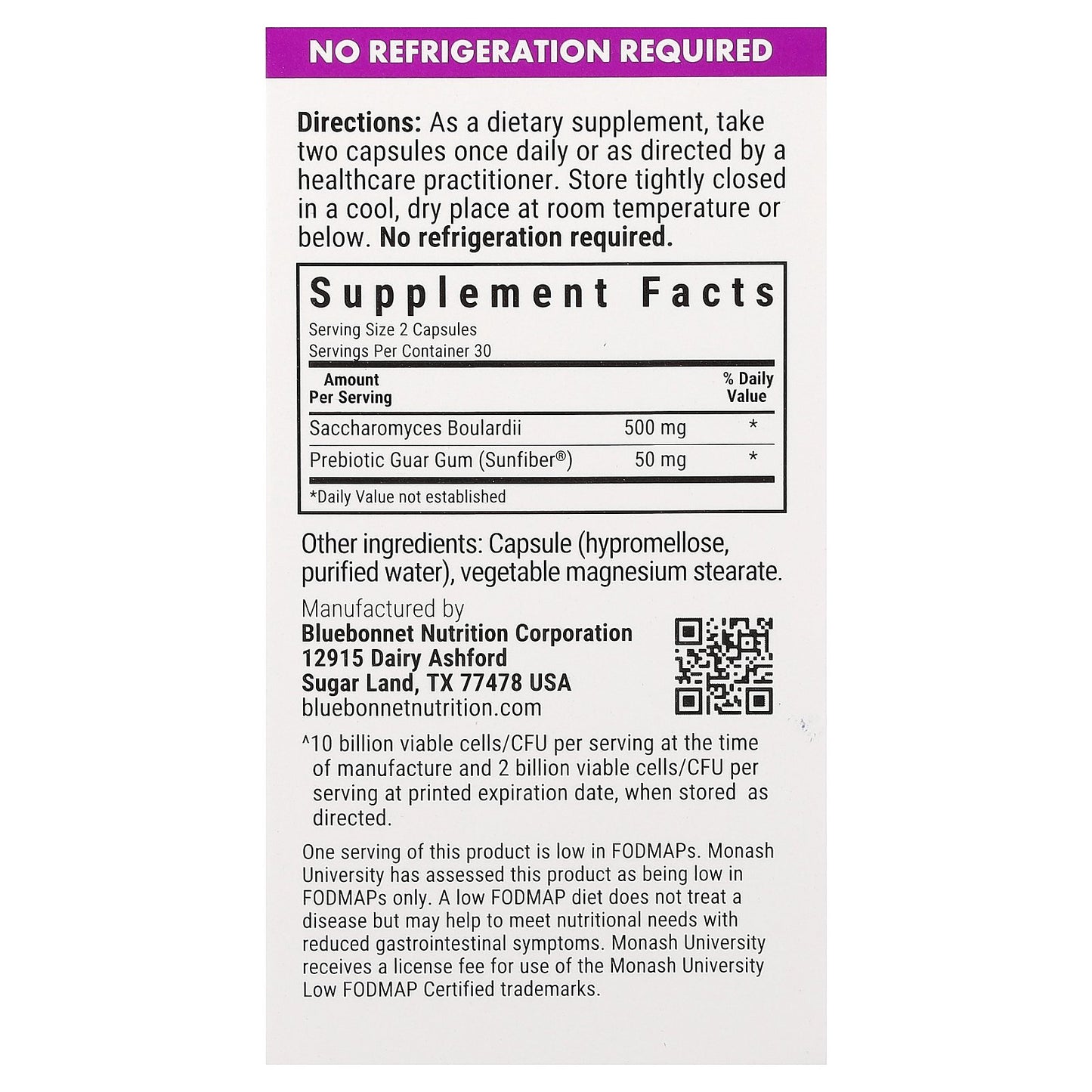 Bluebonnet Nutrition, S. Boulardii Probiotic, 60 Vegetable Capsules