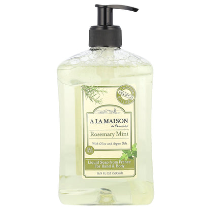 A La Maison de Provence, Liquid Soap For Hand & Body, Rosemary Mint, 16.9 fl oz (500 ml)