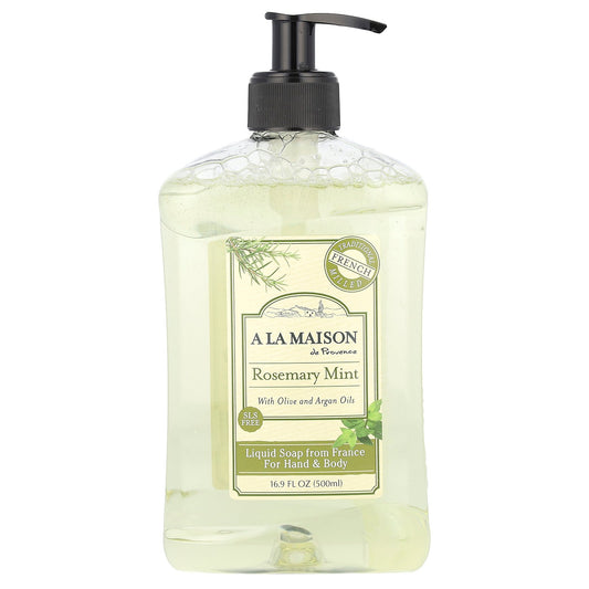 A La Maison de Provence, Liquid Soap For Hand & Body, Rosemary Mint, 16.9 fl oz (500 ml)