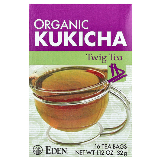 Eden Foods, Organic Kukicha Twig Tea, 16 Tea Bags, 1.12 oz (32 g)