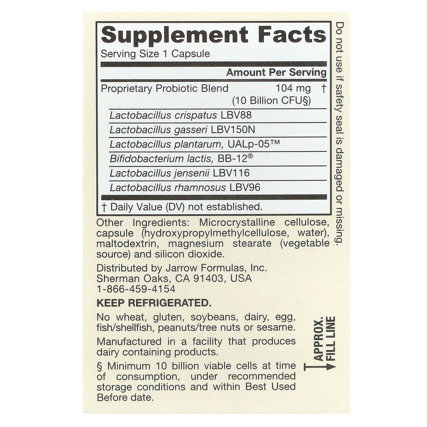 Jarrow Formulas, Vegan Fem Dophilus Advanced, 10 Billion CFU (104 mg), 30 Veggie Capsules