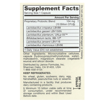 Jarrow Formulas, Vegan Fem Dophilus Advanced, 10 Billion CFU (104 mg), 30 Veggie Capsules