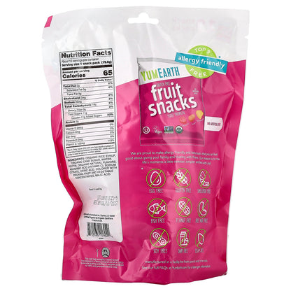 YumEarth, Gluten Free Fruit Snacks, Tropical, 10 Snack Packs, 0.7 oz (19.8 g) Each