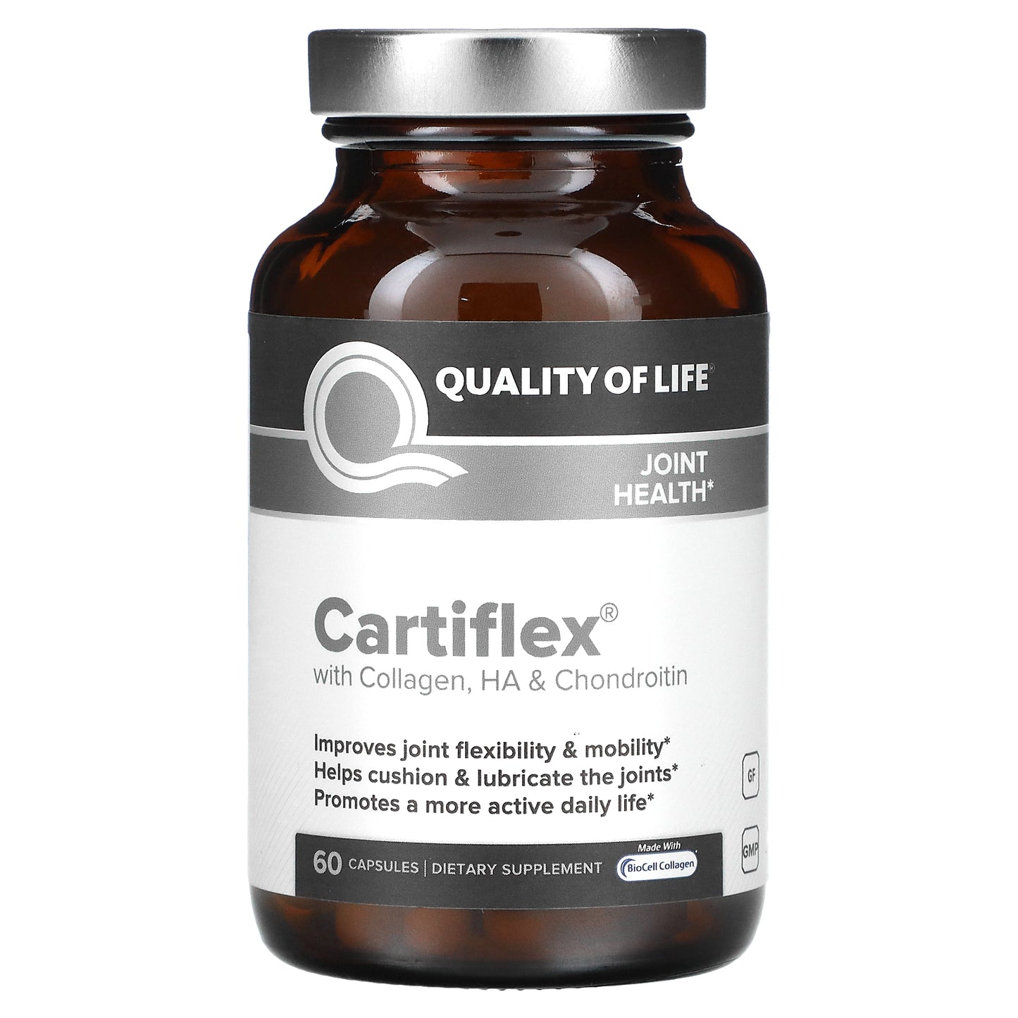 Quality of Life, Cartiflex with Collagen, HA & Chondroitin, 60 Capsules